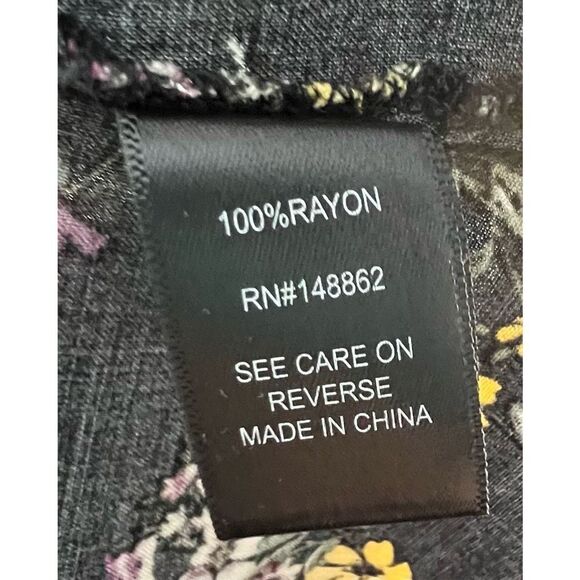 Torrid Black Knee Length Floral Dress - Picture 5 of 5